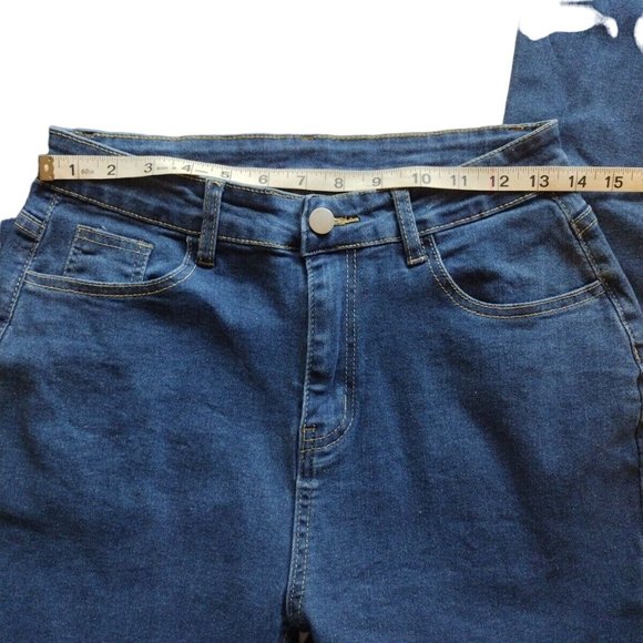 Womens Jeans Xl Stretch Flare  Raw Hem - Picture 3 of 10